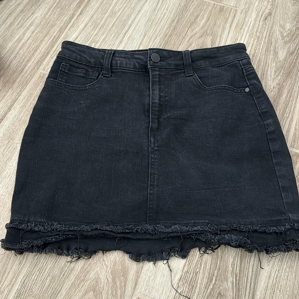 Black label denim black skirt